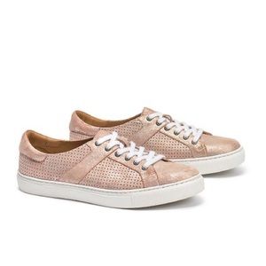 Trask Lindsey Blush Suede Sneakers 10